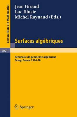 Surfaces Algebriques: Seminaire de Geometrie Algebrique D'Orsay 1976-78 - Lecture Notes in Mathematics 868 (Paperback)