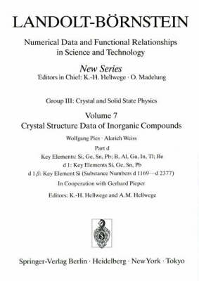 Key Element: Si - Landolt-Bornstein: Numerical Data and Functional Relationships in Science and Technology - New Series / Condensed Matter 7d1a (Hardback)