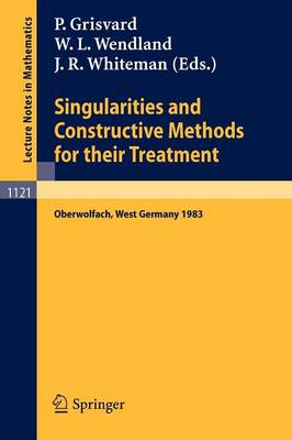 Singularities and Constructive Methods for Their Treatment: Proceedings of the Conference held in Oberwolfach, West Germany, November 20-26, 1983 - Lecture Notes in Mathematics 1121 (Paperback)