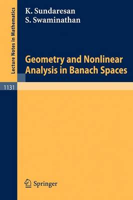 Geometry and Nonlinear Analysis in Banach Spaces - Lecture Notes in Mathematics 1131 (Paperback)