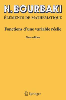 Fonctions D'Une Variable Reelle: Theorie Elementaire (Paperback)