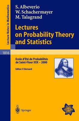 Lectures on Probability Theory and Statistics: Ecole d'Ete de Probabilites de Saint-Flour XXX - 2000 - Ecole d'Ete de Probabilites de Saint-Flour 1816 (Paperback)