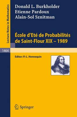 Ecole D ' Ete De Probabilites De (Paperback)