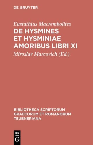 De Hysmines Et Hysminiae Amor CB (Book)