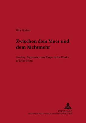 Zwischen Dem Meer Und Dem Nichtmehr: v. 36: Anxiety,Repression and Hope in the Works of Erich Fried - Historisch-Kritische Arbeiten zur Deutschen Literatur 36 (Paperback)