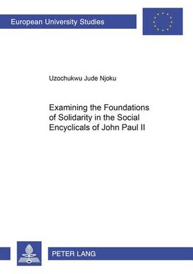 Examining the Foundations of Solidarity in the Social Encyclicals of John Paul II - Europaische Hochschulschriften/European University Studies/Publications Universitaires Europeennes Reihe 23: Theologie/Series 23: Theology/Serie 23: Theologie 819 (Paperback)