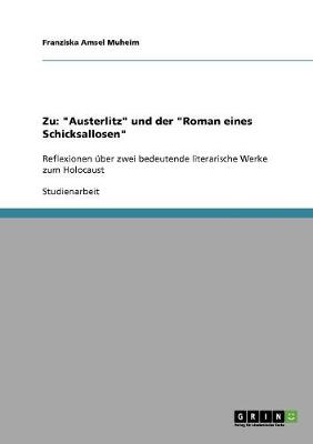 Zu: Austerlitz Und Der Roman Eines Schicksallosen (Paperback)