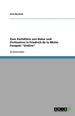 Zum Verhaltnis Von Natur Und Zivilisation in Friedrich de la Motte Fouques Undine (Paperback)