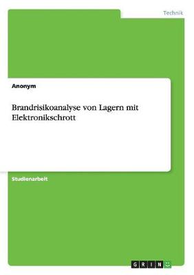 Brandrisikoanalyse Von Lagern Mit Elektronikschrott (Paperback)