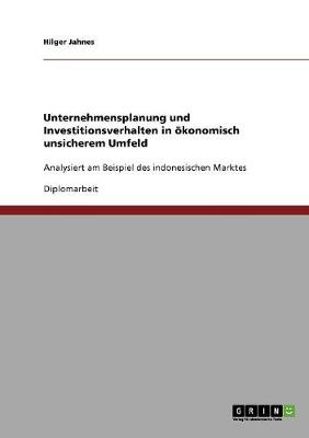 Unternehmensplanung Und Investitionsverhalten in oeKonomisch Unsicherem Umfeld (Paperback)