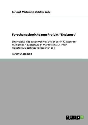 Forschungsbericht Zum Projekt "Endspurt" (Paperback)