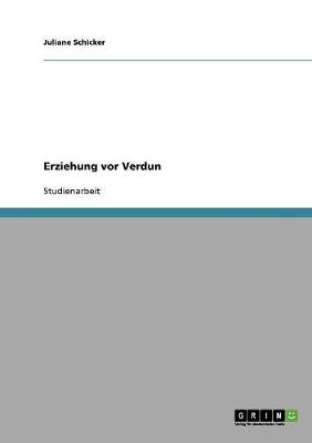 Erziehung VOR Verdun (Paperback)