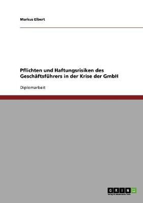 Pflichten Und Haftungsrisiken Des Geschaftsfuhrers in Der Krise Der Gmbh (Paperback)