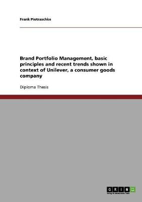 Brand Portfolio Management. Basic Principles and Recent Trends (Paperback)