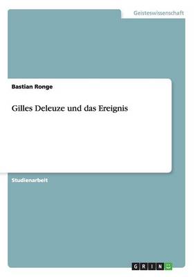 Gilles Deleuze Und Das Ereignis (Paperback)