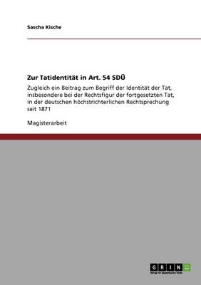 Zur Tatidentit t in Art. 54 Sd (Paperback)