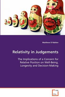 Relativity in Judgements (Paperback)