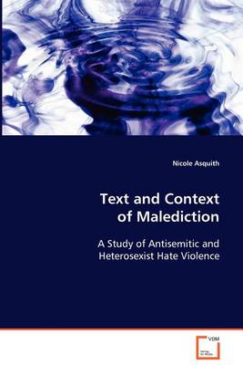 Text and Context of Malediction (Paperback)