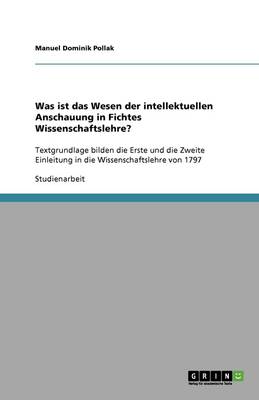 Was Ist Das Wesen Der Intellektuellen Anschauung in Fichtes Wissenschaftslehre? (Paperback)