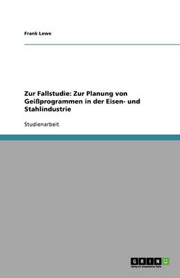 Zur Fallstudie: Zur Planung Von Geissprogrammen in Der Eisen- Und Stahlindustrie (Paperback)