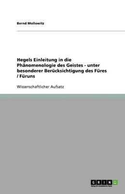 Hegels Einleitung in Die Phanomenologie Des Geistes - Unter Besonderer Berucksichtigung Des Fures / Furuns (Paperback)