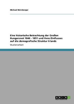 Eine Historische Betrachtung Der Groen Hungersnot 1846 - 1851 Und Ihres Einflusses Auf Die Demografische Struktur Irlands (Paperback)