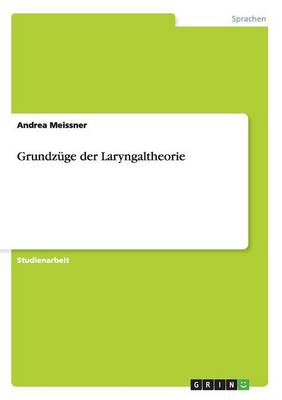 Grundz ge Der Laryngaltheorie (Paperback)