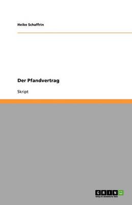 Der Pfandvertrag (Paperback)