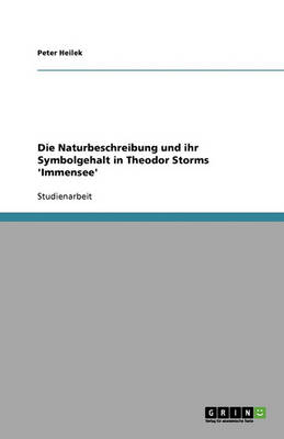 Die Naturbeschreibung Und Ihr Symbolgehalt in Theodor Storms 'Immensee' (Paperback)