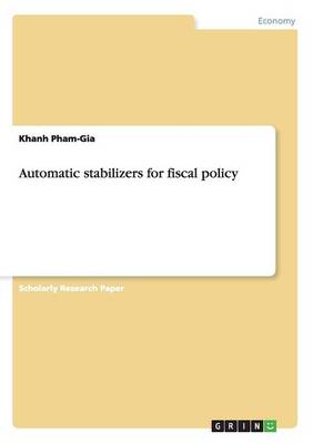 Automatic Stabilizers for Fiscal Policy (Paperback)
