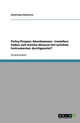 Policy-Prozess: Atomkonsens - Inwiefern Haben Sich Welche Akteure Mit Welchen Instrumenten Durchgesetzt? (Paperback)