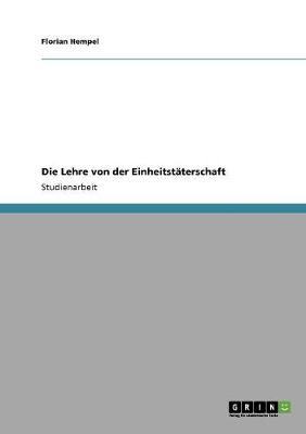 Die Lehre Von Der Einheitstaterschaft (Paperback)
