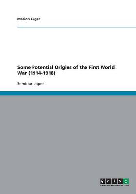 Some Potential Origins of the First World War (1914-1918) (Paperback)