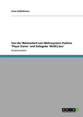 Von Der Wahnarbeit Zum Wahnsystem: Puskins 'Pique Dame' Und Sologubs 'Melkij Bes' (Paperback)
