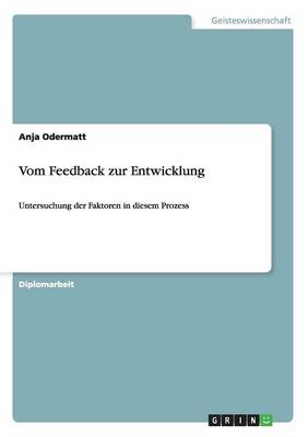Vom Feedback Zur Entwicklung (Paperback)