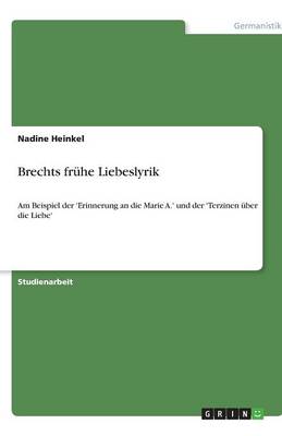 Brechts Fruhe Liebeslyrik (Paperback)