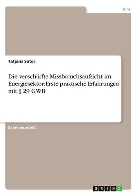 Die Verscharfte Missbrauchsaufsicht Im Energiesektor: Erste Praktische Erfahrungen Mit 29 Gwb (Paperback)