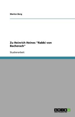 Zu Heinrich Heines Rabbi Von Bacherach (Paperback)