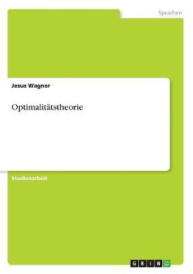 Optimalitatstheorie (Paperback)
