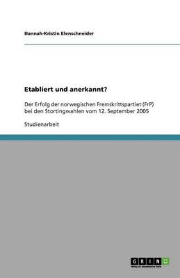 Etabliert Und Anerkannt? (Paperback)