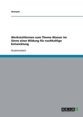 Werkstattlernen Zum Thema Wasser Im Sinne Einer Bildung Fur Nachhaltige Entwicklung (Paperback)