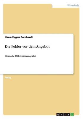 Die Fehler VOR Dem Angebot (Paperback)