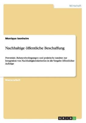 Nachhaltige Offentliche Beschaffung (Paperback)