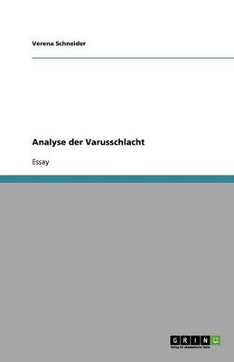 Analyse Der Varusschlacht (Paperback)