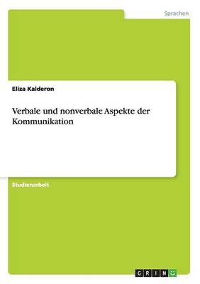 Verbale Und Nonverbale Aspekte Der Kommunikation (Paperback)