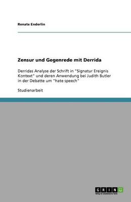 Zensur Und Gegenrede Mit Derrida (Paperback)
