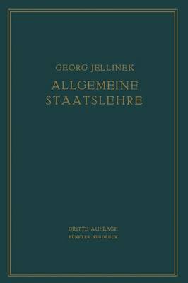 Allgemeine Staatslehre: Manuldruck (Paperback)