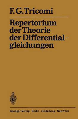 Repertorium der Theorie der Differentialgleichungen (Paperback)