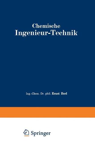 Chemische Ingenieur-Technik: Erster Band (Paperback)