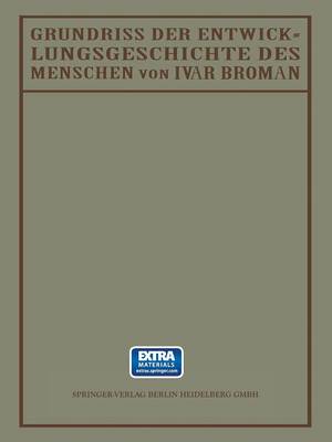Grundriss Der Entwicklungsgeschichte Des Menschen